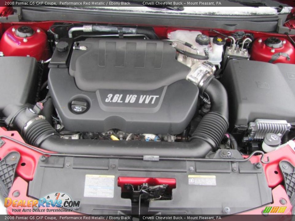 2008 Pontiac G6 GXP Coupe Performance Red Metallic / Ebony Black Photo #6