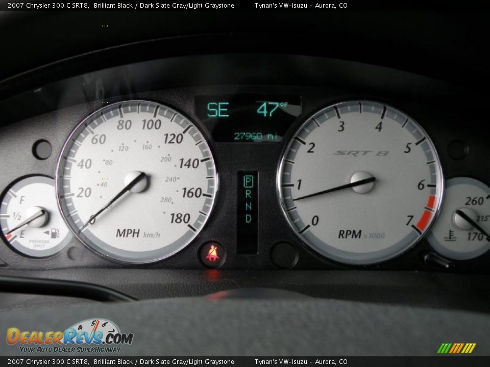 2007 Chrysler 300 C SRT8 Brilliant Black / Dark Slate Gray/Light Graystone Photo #20
