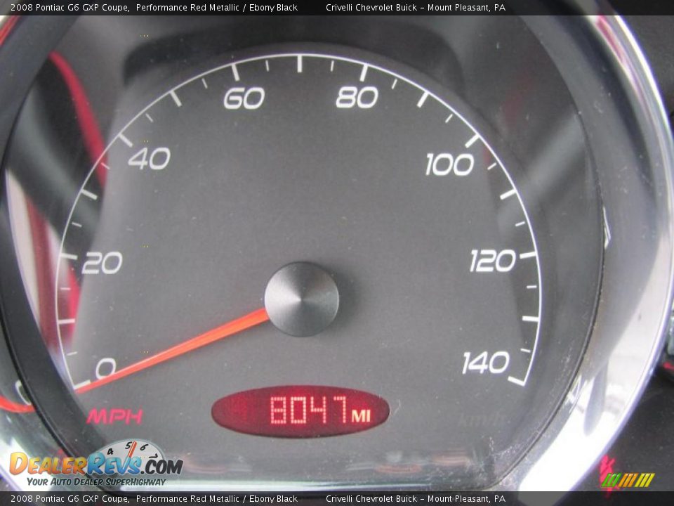2008 Pontiac G6 GXP Coupe Performance Red Metallic / Ebony Black Photo #9