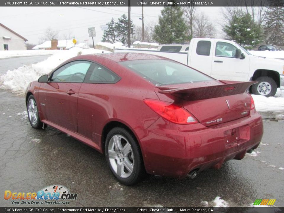 2008 Pontiac G6 GXP Coupe Performance Red Metallic / Ebony Black Photo #11