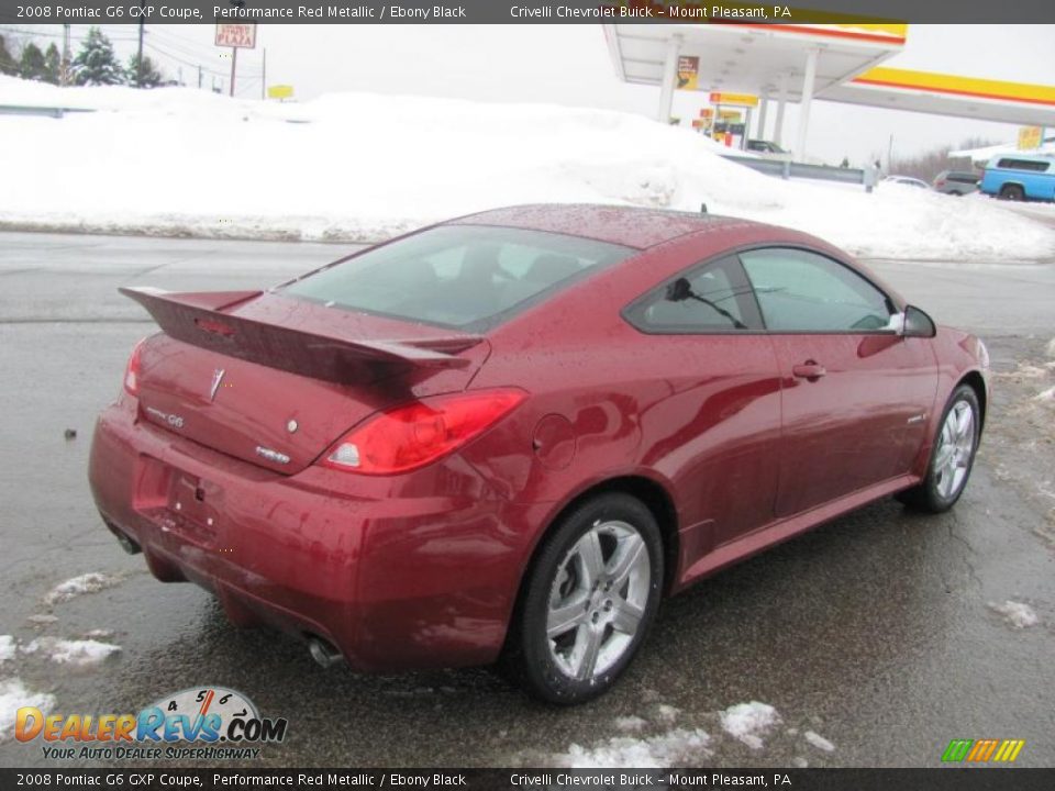 2008 Pontiac G6 GXP Coupe Performance Red Metallic / Ebony Black Photo #13