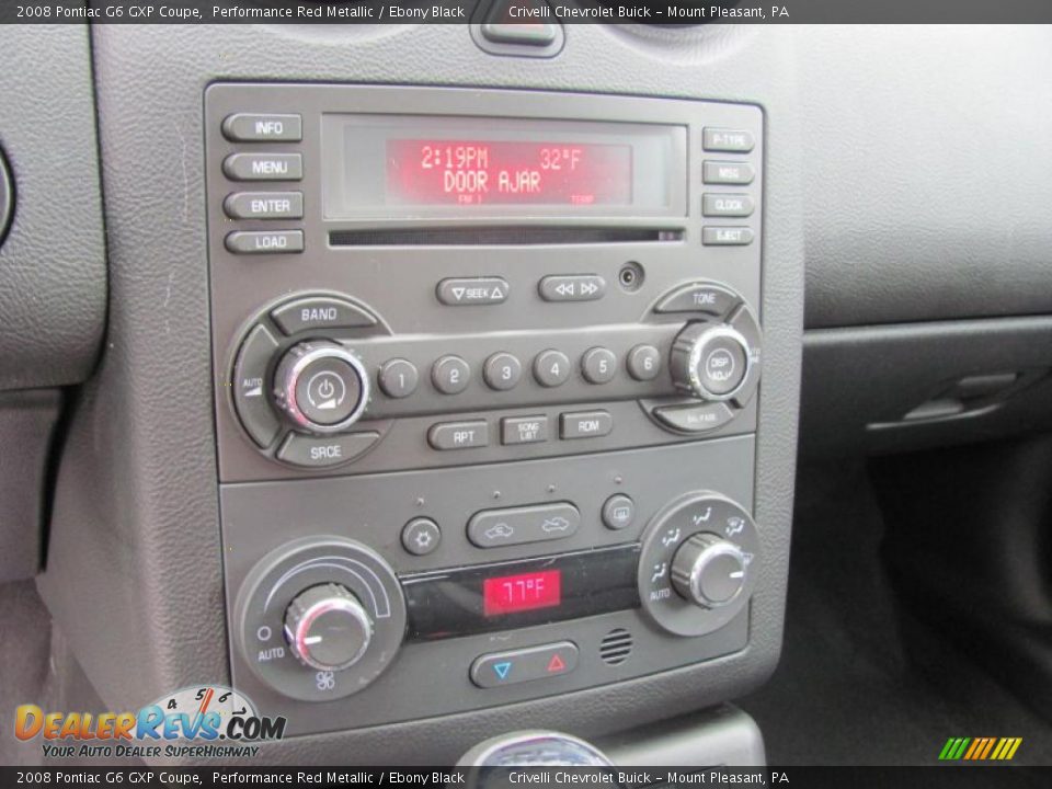 2008 Pontiac G6 GXP Coupe Performance Red Metallic / Ebony Black Photo #26