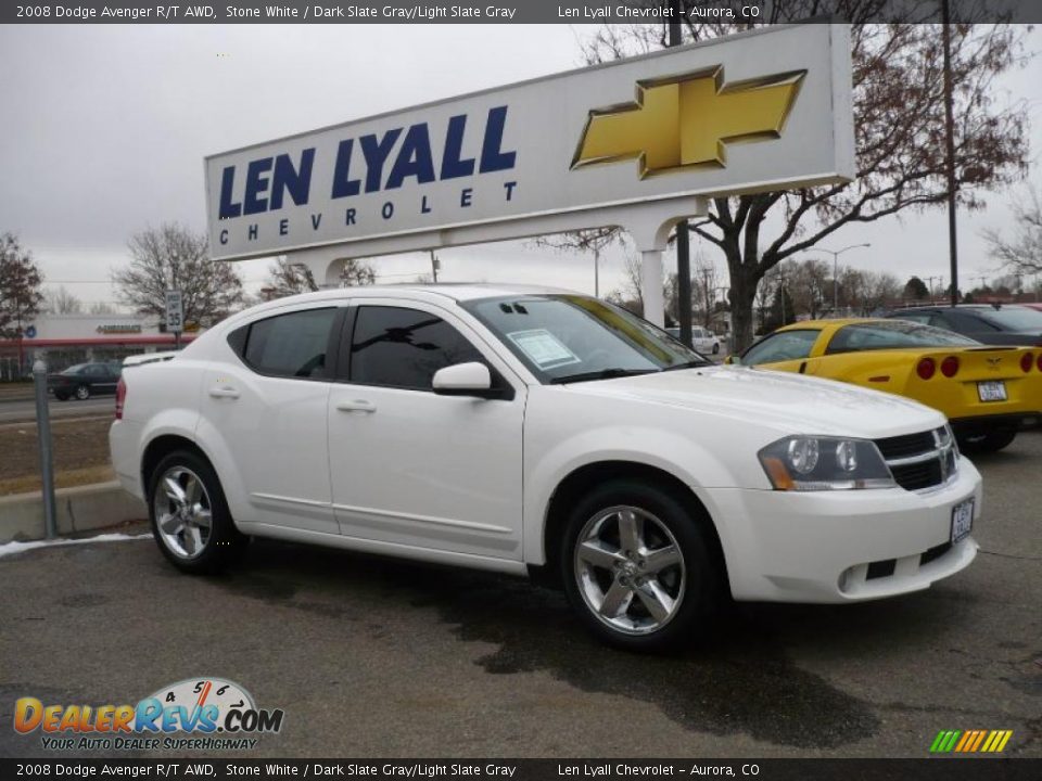 2008 Dodge Avenger R/T AWD Stone White / Dark Slate Gray/Light Slate Gray Photo #1