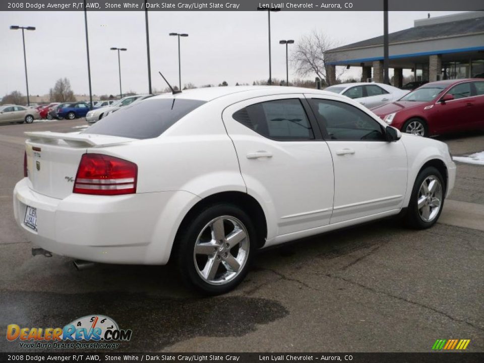 2008 Dodge Avenger R/T AWD Stone White / Dark Slate Gray/Light Slate Gray Photo #6
