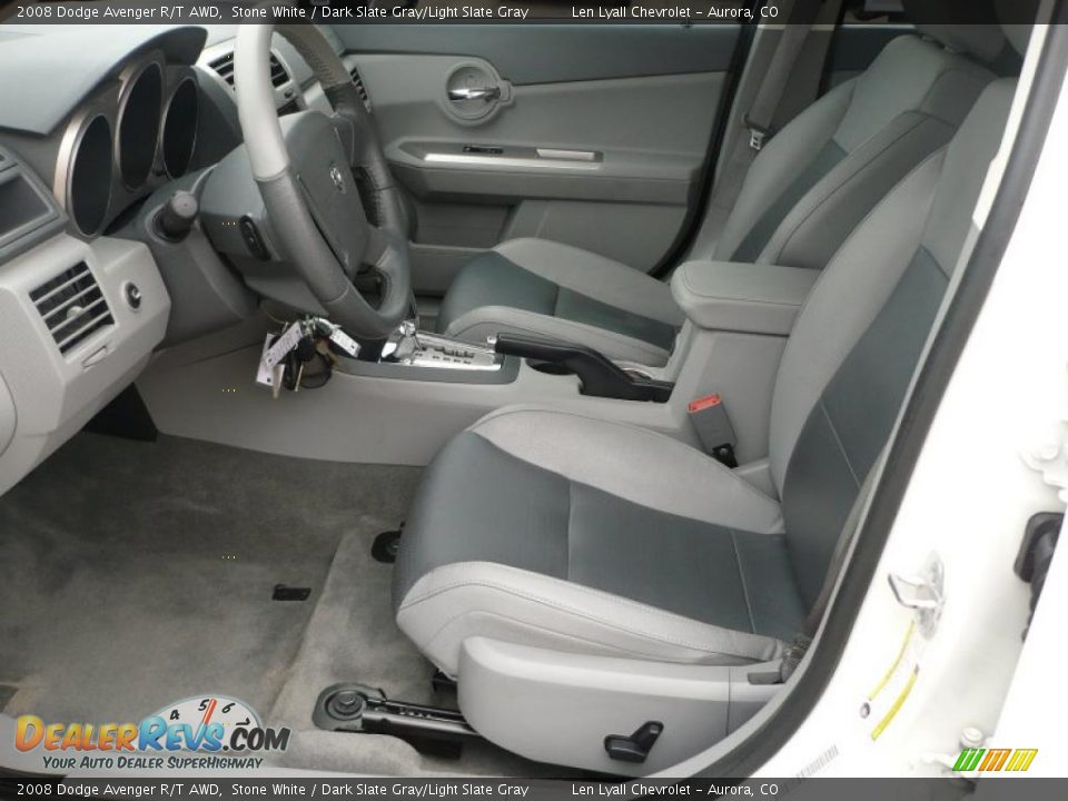 2008 Dodge Avenger R/T AWD Stone White / Dark Slate Gray/Light Slate Gray Photo #9