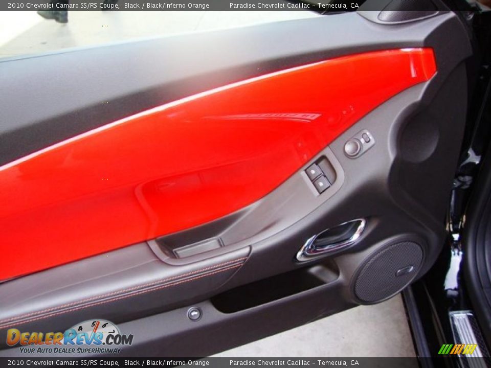 2010 Chevrolet Camaro SS/RS Coupe Black / Black/Inferno Orange Photo #12