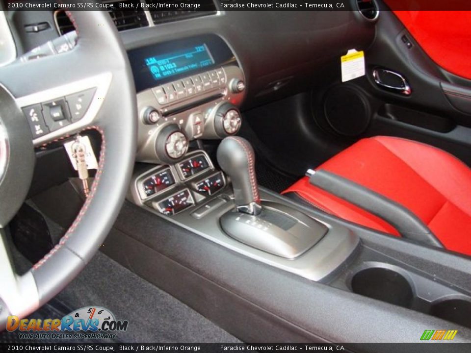 2010 Chevrolet Camaro SS/RS Coupe Black / Black/Inferno Orange Photo #16