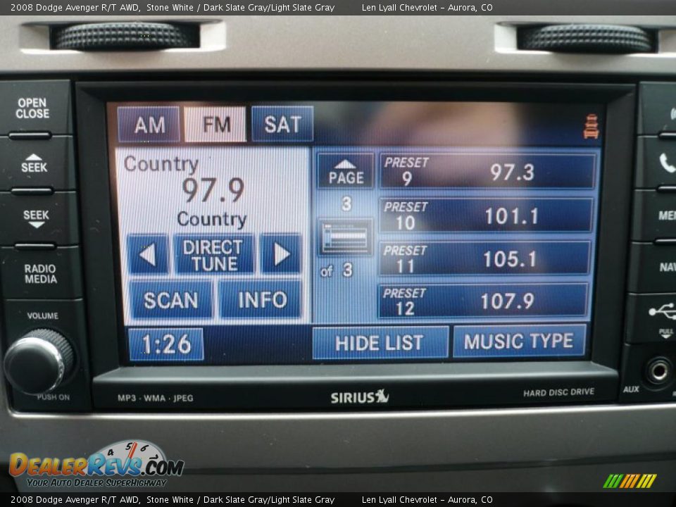 2008 Dodge Avenger R/T AWD Stone White / Dark Slate Gray/Light Slate Gray Photo #25