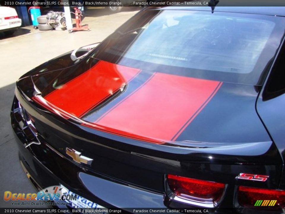 2010 Chevrolet Camaro SS/RS Coupe Black / Black/Inferno Orange Photo #21