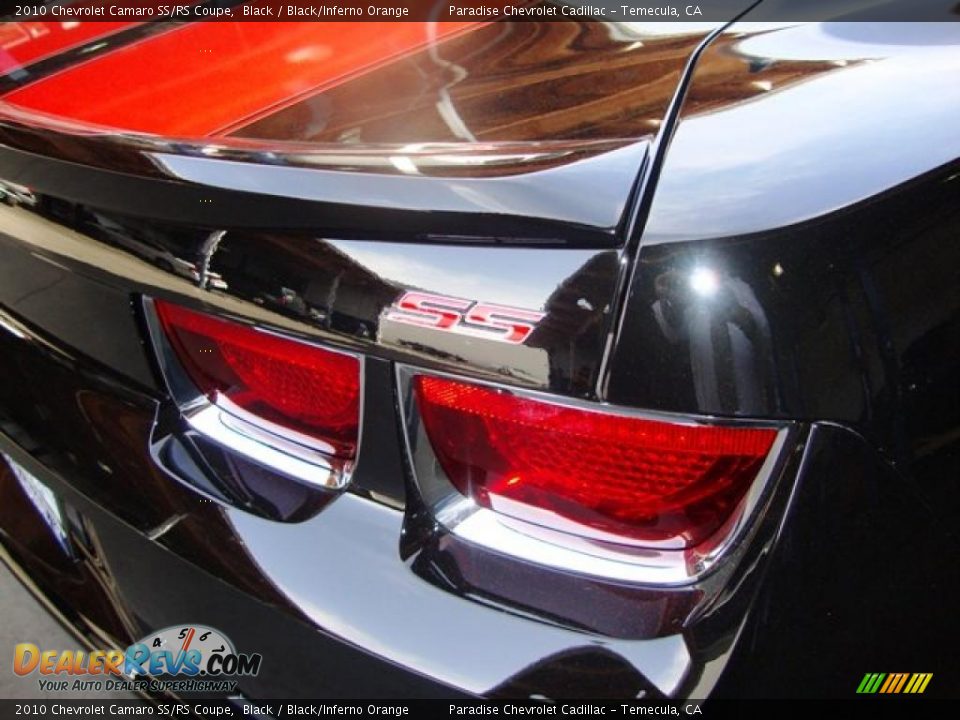 2010 Chevrolet Camaro SS/RS Coupe Black / Black/Inferno Orange Photo #22