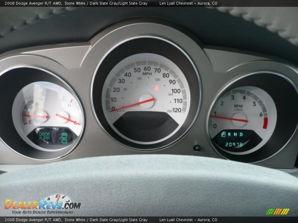 2008 Dodge Avenger R/T AWD Stone White / Dark Slate Gray/Light Slate Gray Photo #32