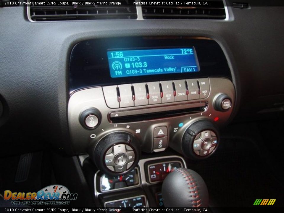 2010 Chevrolet Camaro SS/RS Coupe Black / Black/Inferno Orange Photo #25