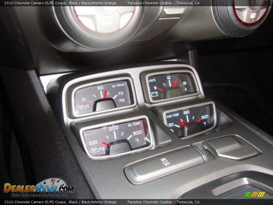 2010 Chevrolet Camaro SS/RS Coupe Black / Black/Inferno Orange Photo #26
