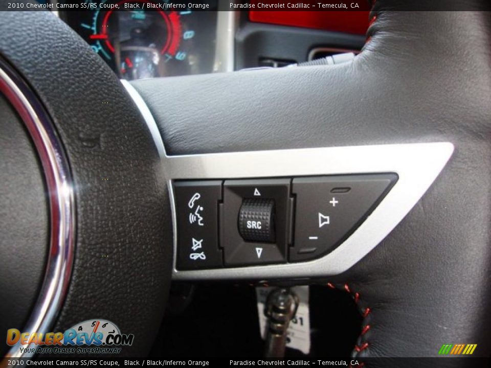 2010 Chevrolet Camaro SS/RS Coupe Black / Black/Inferno Orange Photo #27
