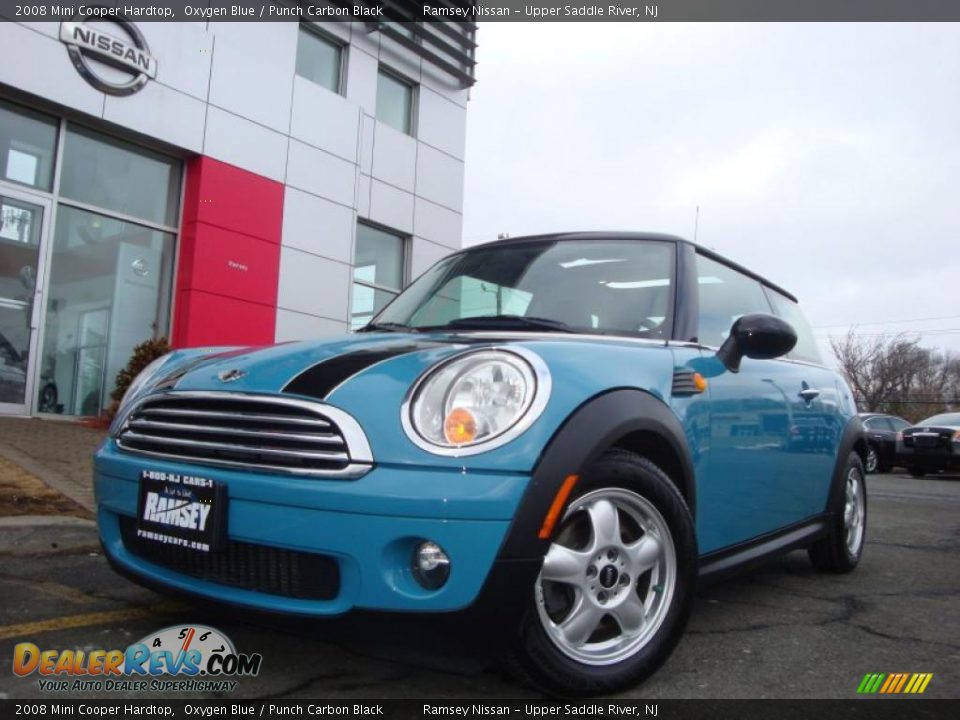 2008 Mini Cooper Hardtop Oxygen Blue / Punch Carbon Black Photo #1