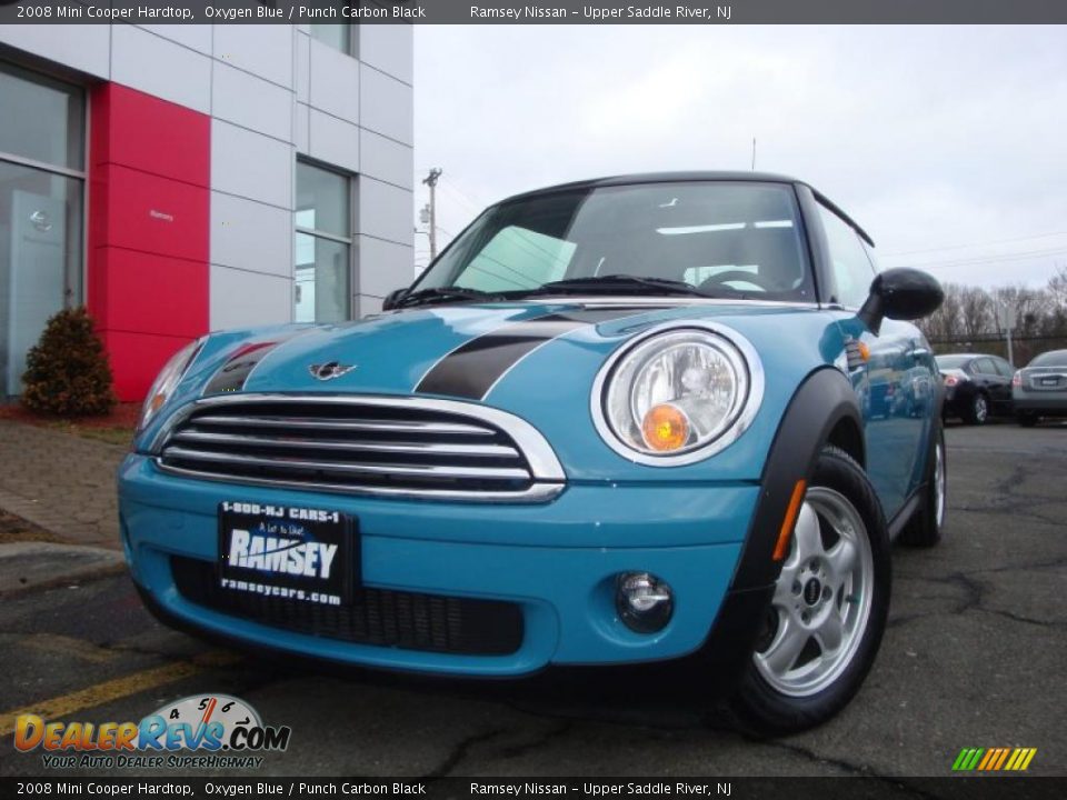 2008 Mini Cooper Hardtop Oxygen Blue / Punch Carbon Black Photo #3