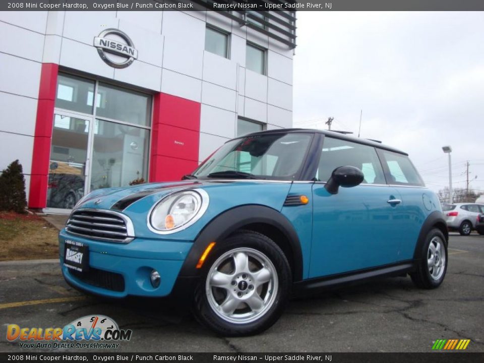 2008 Mini Cooper Hardtop Oxygen Blue / Punch Carbon Black Photo #4