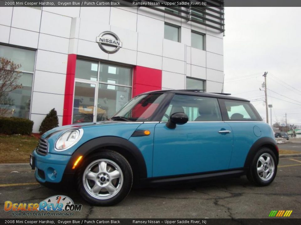 2008 Mini Cooper Hardtop Oxygen Blue / Punch Carbon Black Photo #5