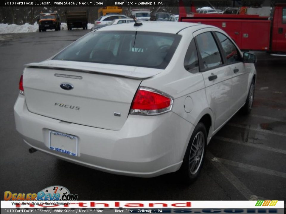 2010 Ford Focus SE Sedan White Suede / Medium Stone Photo #6