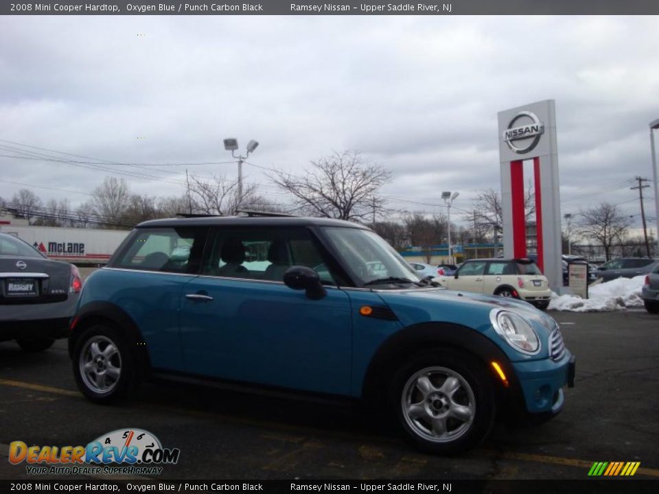 2008 Mini Cooper Hardtop Oxygen Blue / Punch Carbon Black Photo #13