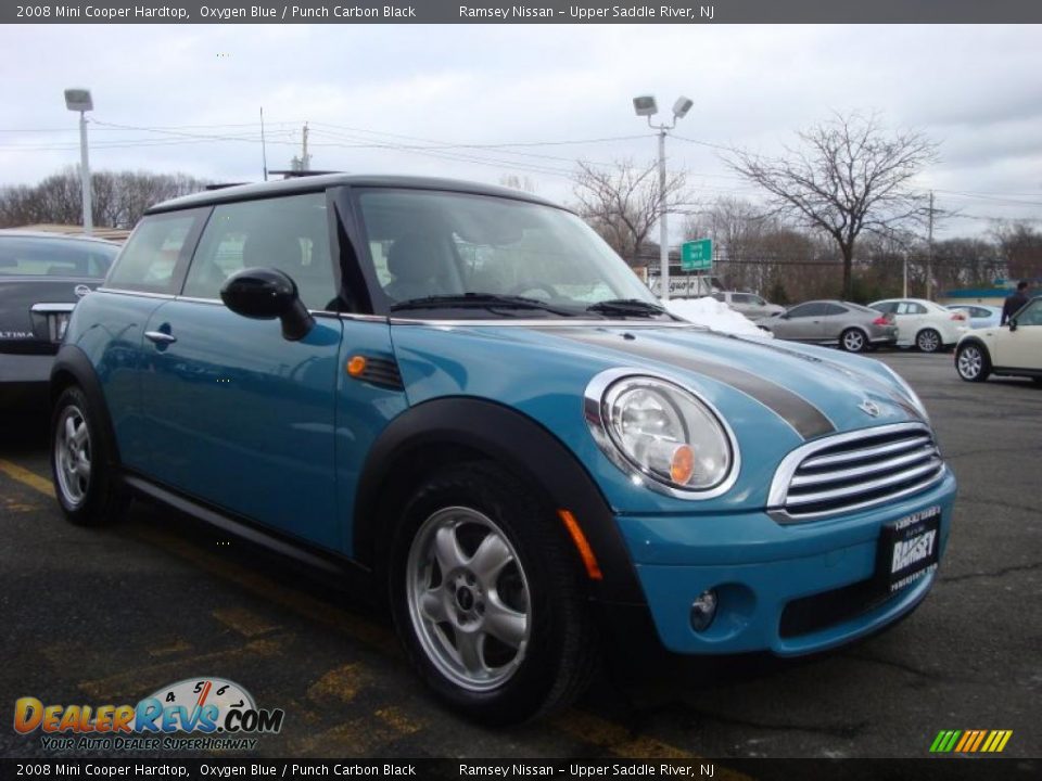 2008 Mini Cooper Hardtop Oxygen Blue / Punch Carbon Black Photo #14