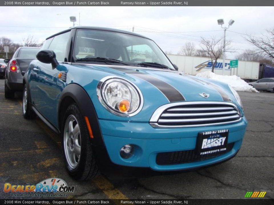 2008 Mini Cooper Hardtop Oxygen Blue / Punch Carbon Black Photo #15