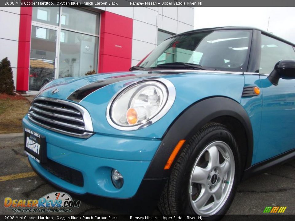 2008 Mini Cooper Hardtop Oxygen Blue / Punch Carbon Black Photo #17