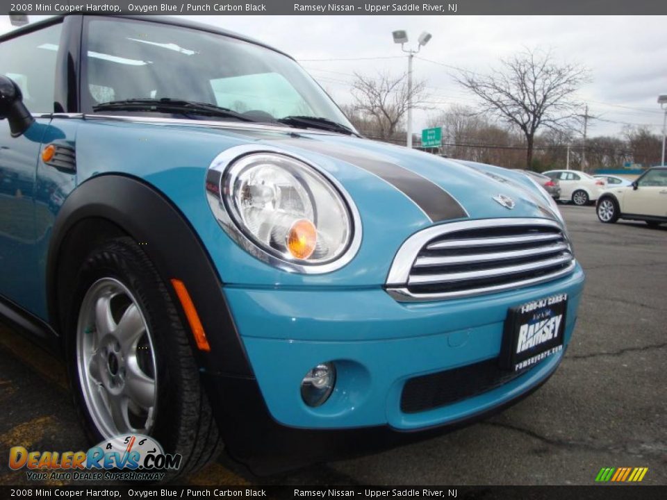 2008 Mini Cooper Hardtop Oxygen Blue / Punch Carbon Black Photo #23