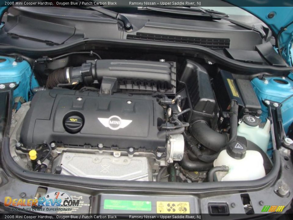 2008 Mini Cooper Hardtop Oxygen Blue / Punch Carbon Black Photo #29