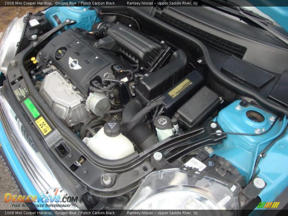 2008 Mini Cooper Hardtop Oxygen Blue / Punch Carbon Black Photo #30