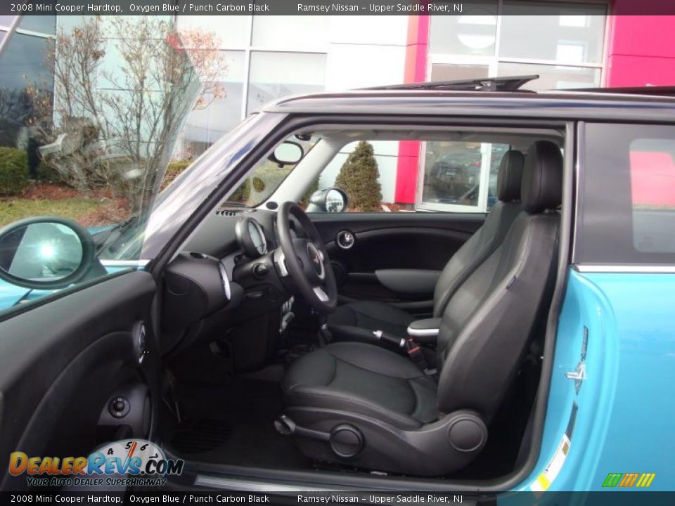 2008 Mini Cooper Hardtop Oxygen Blue / Punch Carbon Black Photo #32