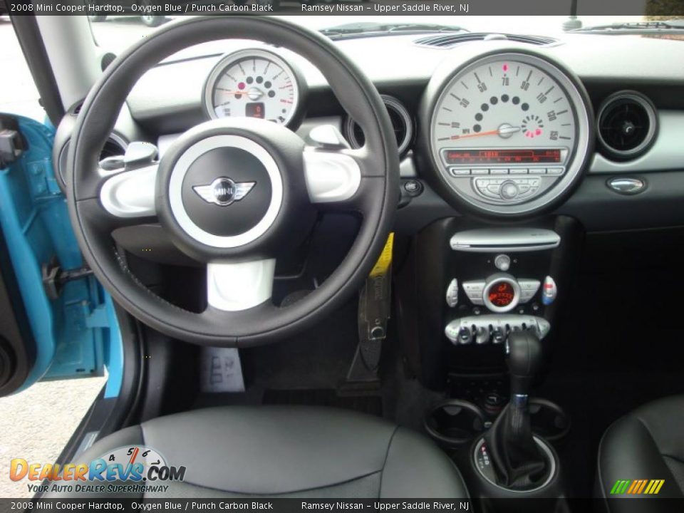 2008 Mini Cooper Hardtop Oxygen Blue / Punch Carbon Black Photo #34