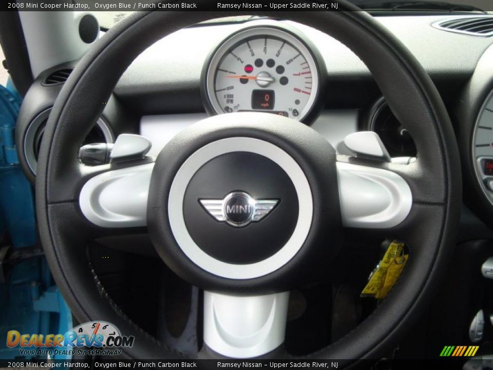 2008 Mini Cooper Hardtop Oxygen Blue / Punch Carbon Black Photo #35