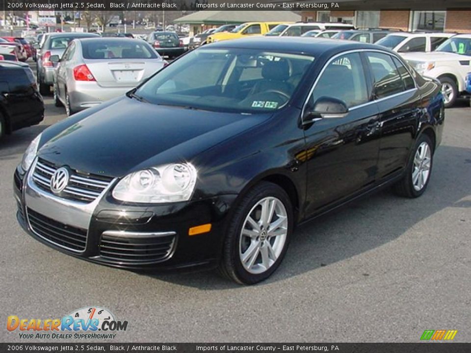 2006 Volkswagen Jetta 2.5 Sedan Black / Anthracite Black Photo #6