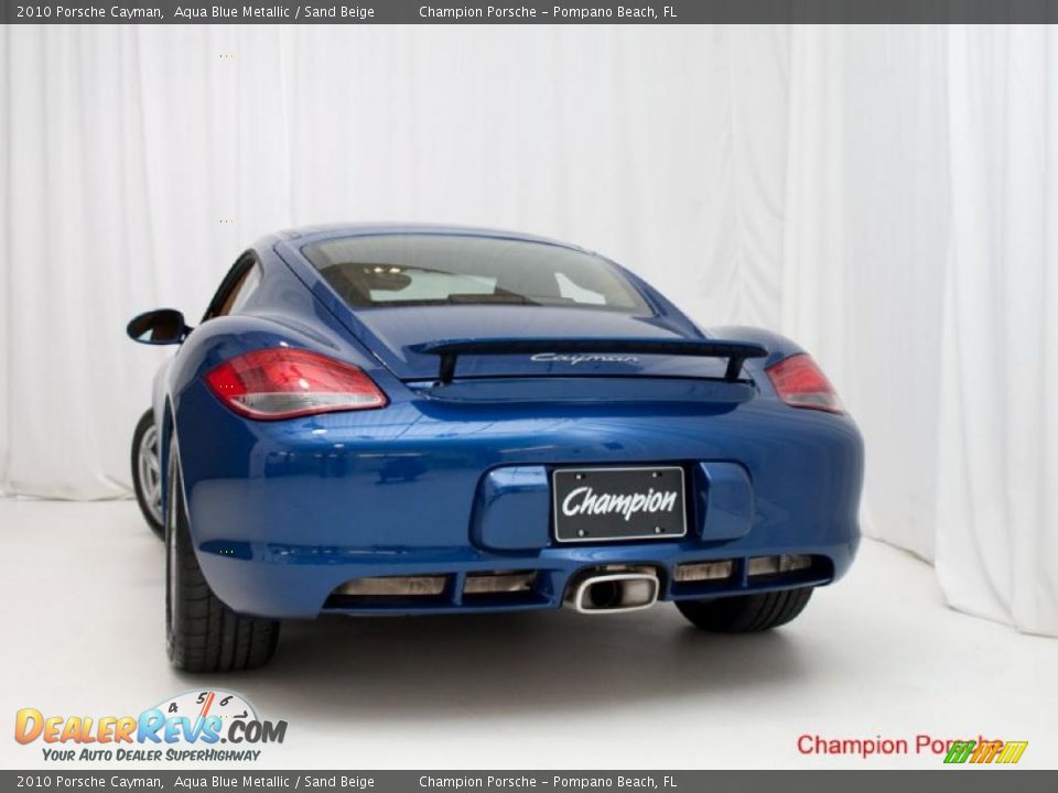 2010 Porsche Cayman Aqua Blue Metallic / Sand Beige Photo #5