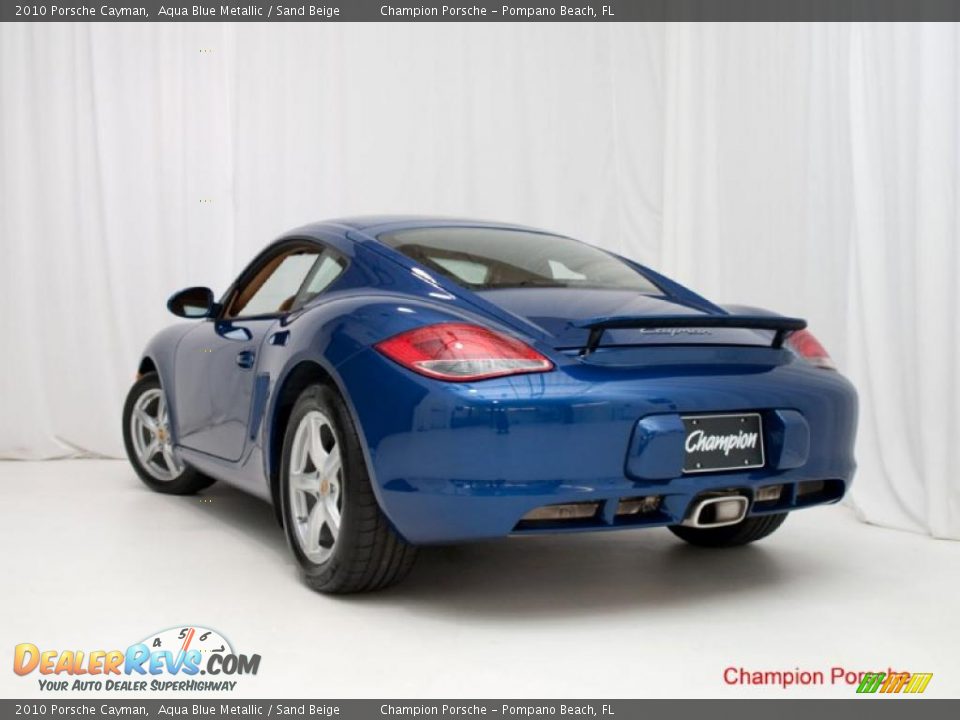 2010 Porsche Cayman Aqua Blue Metallic / Sand Beige Photo #6