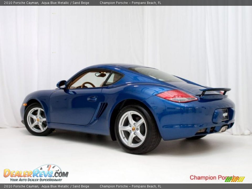 2010 Porsche Cayman Aqua Blue Metallic / Sand Beige Photo #7