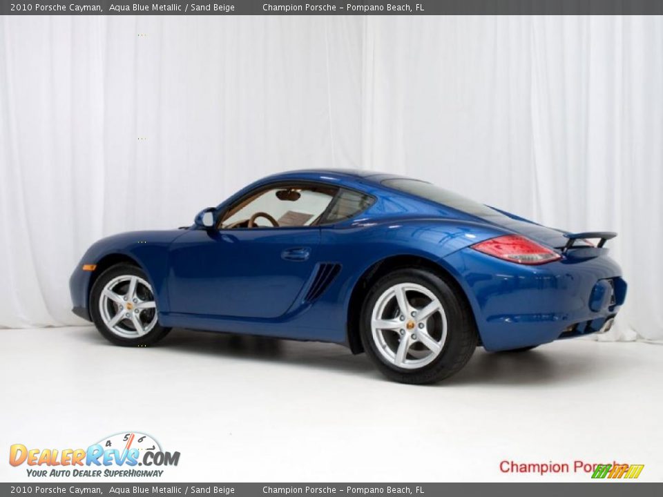 2010 Porsche Cayman Aqua Blue Metallic / Sand Beige Photo #8