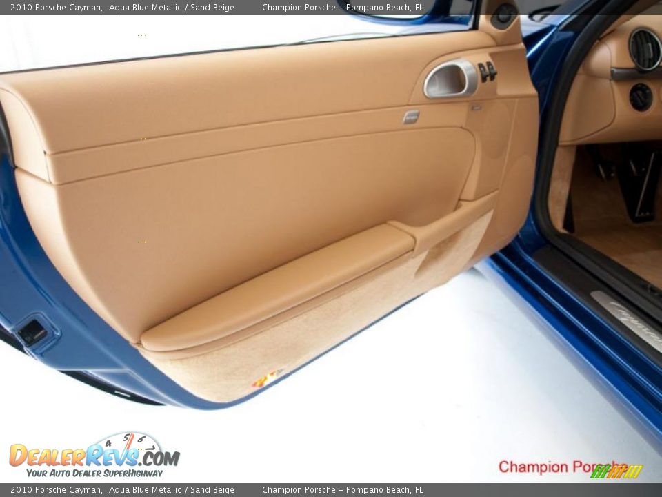 2010 Porsche Cayman Aqua Blue Metallic / Sand Beige Photo #11