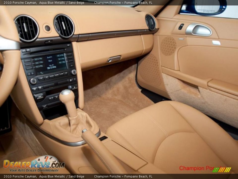 2010 Porsche Cayman Aqua Blue Metallic / Sand Beige Photo #13