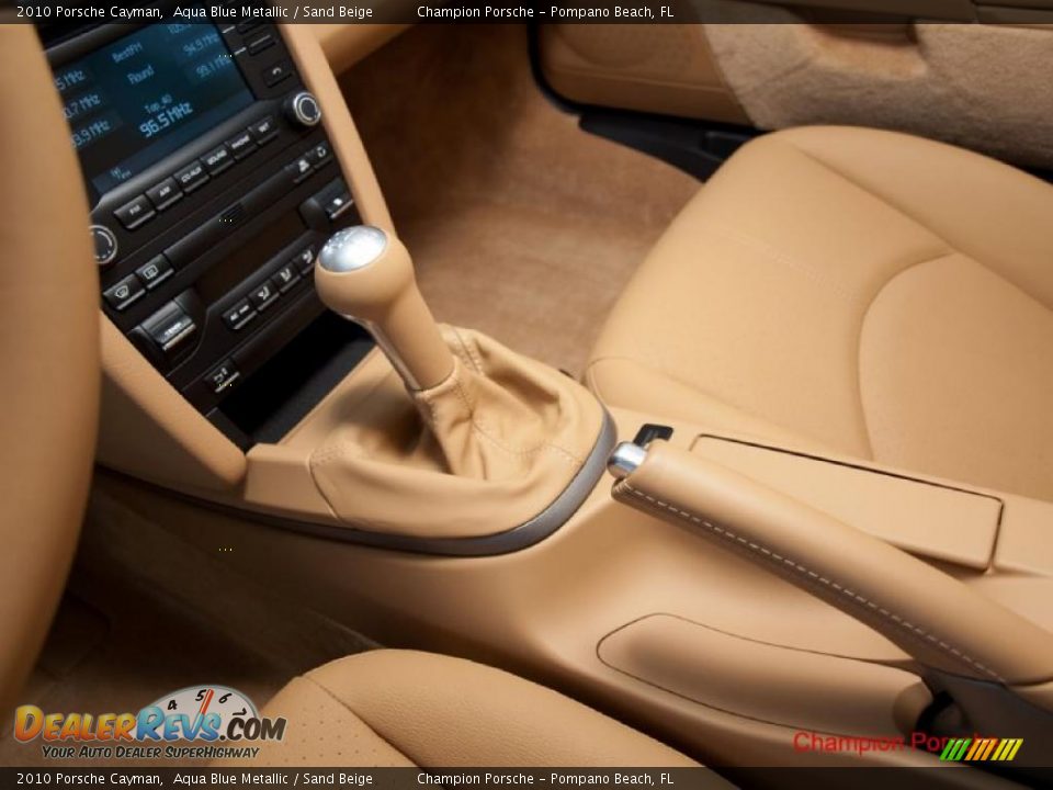 2010 Porsche Cayman Aqua Blue Metallic / Sand Beige Photo #14