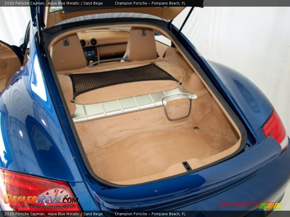 2010 Porsche Cayman Aqua Blue Metallic / Sand Beige Photo #17