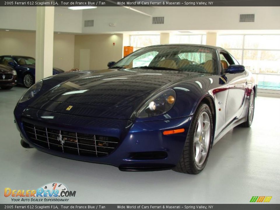 2005 Ferrari 612 Scaglietti F1A Tour de France Blue / Tan Photo #1