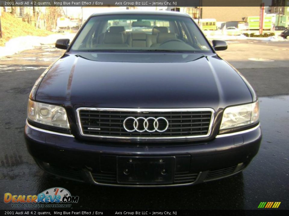 2001 Audi A8 4.2 quattro Ming Blue Pearl Effect / Ecru Photo #5