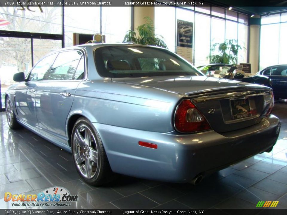 2009 Jaguar XJ Vanden Plas Azure Blue / Charcoal/Charcoal Photo #3