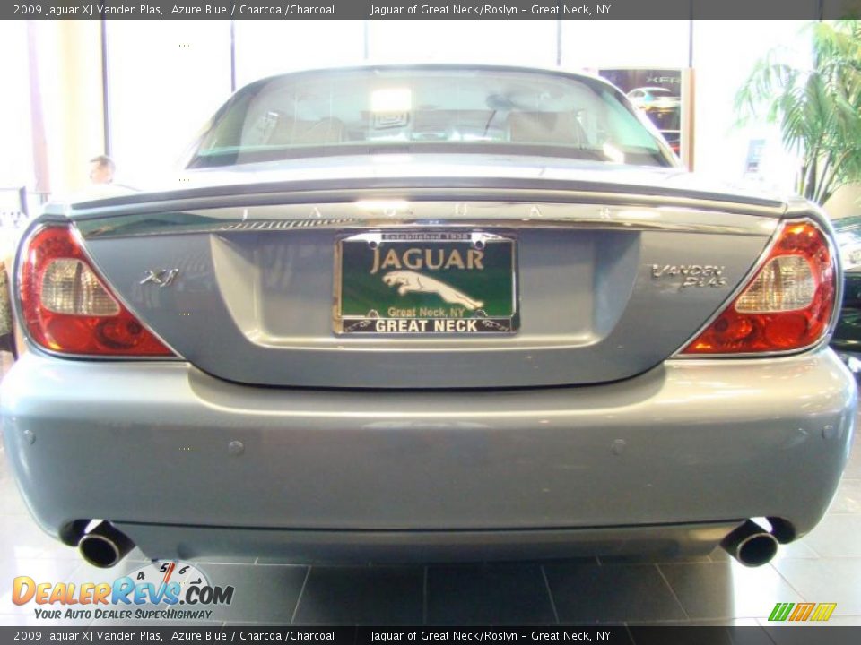 2009 Jaguar XJ Vanden Plas Azure Blue / Charcoal/Charcoal Photo #4