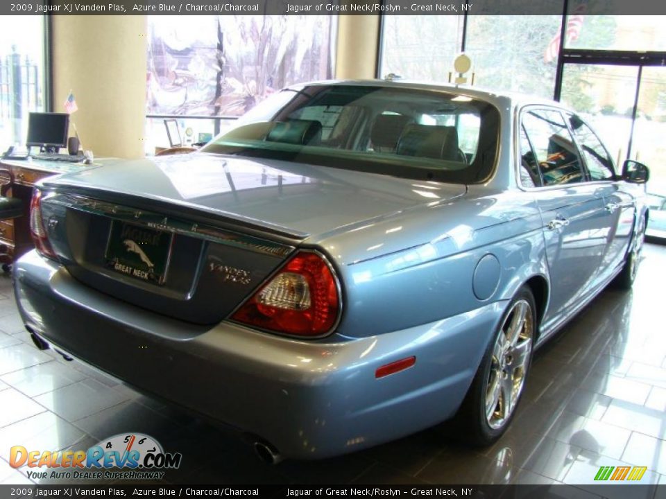 2009 Jaguar XJ Vanden Plas Azure Blue / Charcoal/Charcoal Photo #5