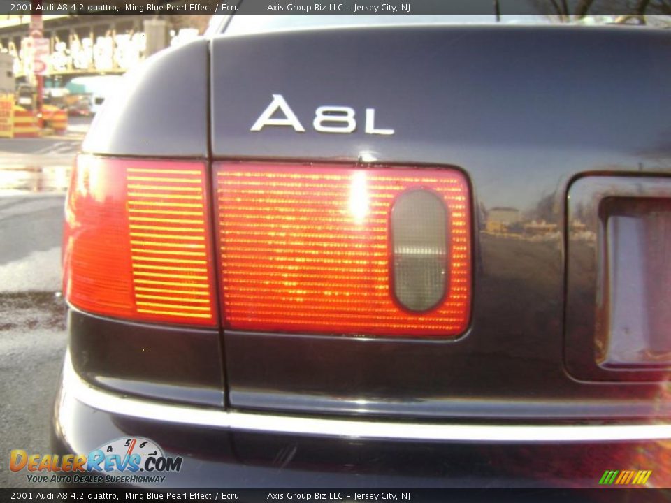 2001 Audi A8 4.2 quattro Ming Blue Pearl Effect / Ecru Photo #7
