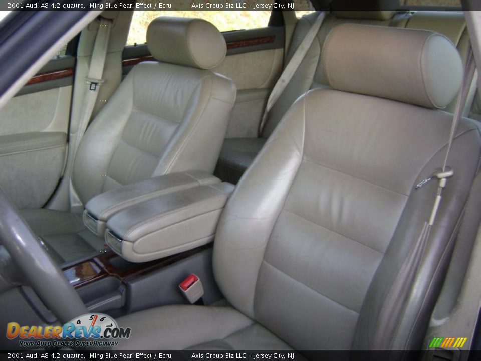 2001 Audi A8 4.2 quattro Ming Blue Pearl Effect / Ecru Photo #10