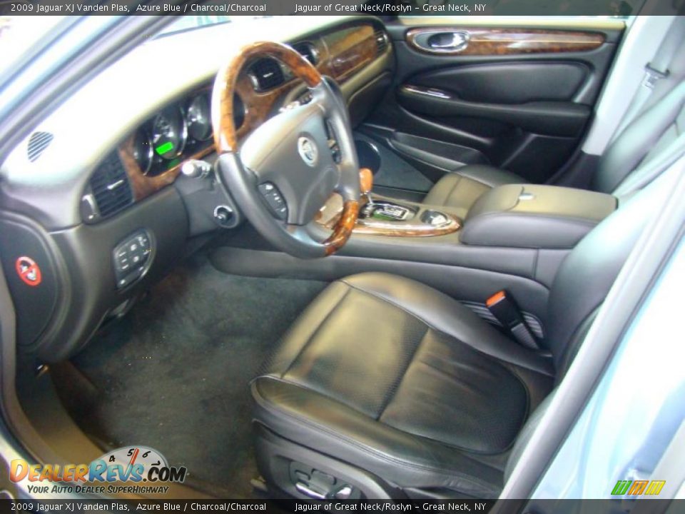 2009 Jaguar XJ Vanden Plas Azure Blue / Charcoal/Charcoal Photo #8